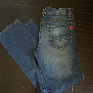 Tommy Hilfiger Blue Denim Jeans with Red Button